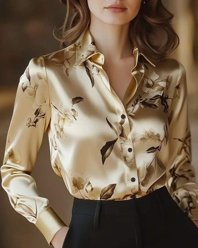 Odette | Retro Floral Print Shirt