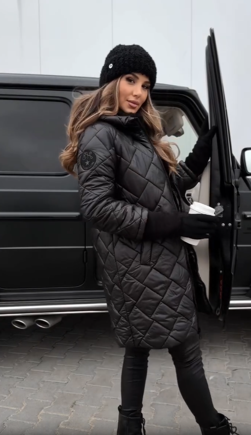 Amber | Elegant Quilted Down Jacket with Hood