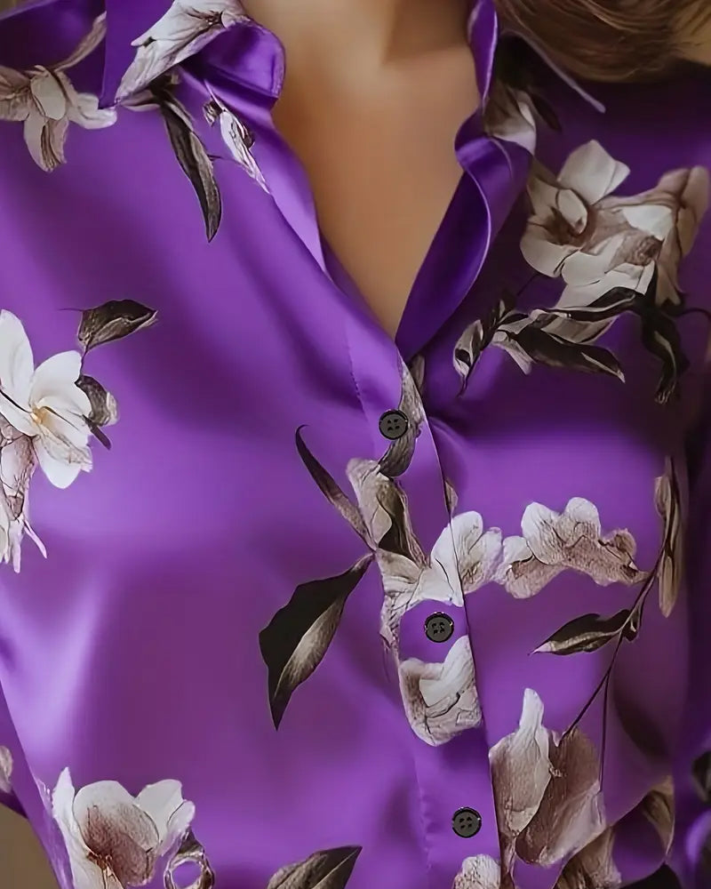 Odette | Retro Floral Print Shirt