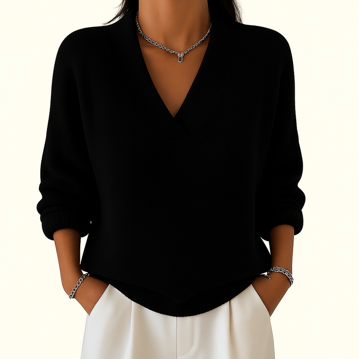 Nora | Elegant V-Neck Jumper