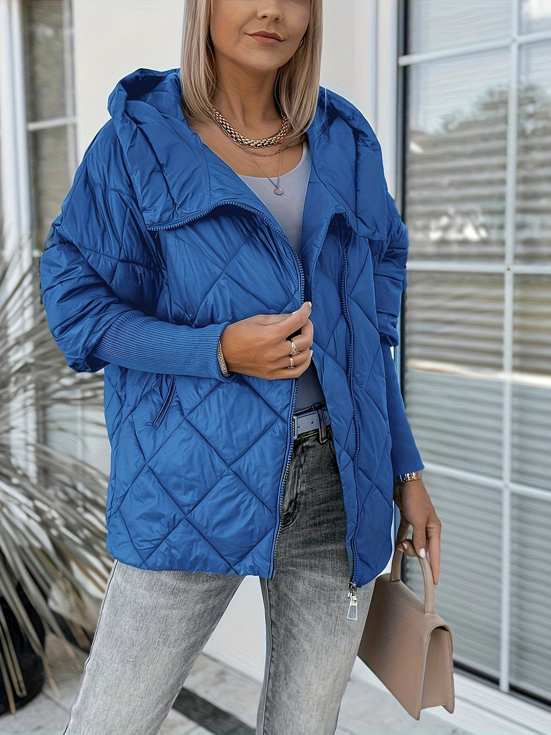 Fenella | Quilted Hooded Jacket with Zip